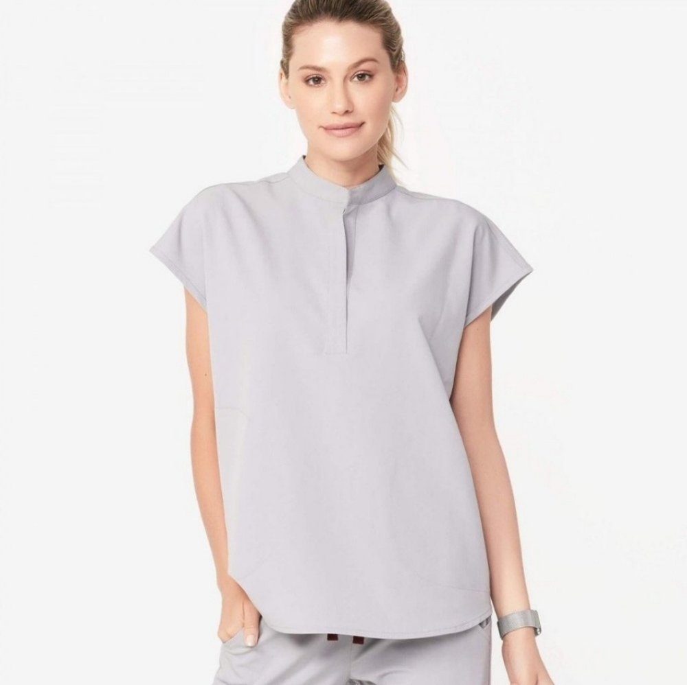 Figs Rafaela Scrub Top - Small (Cement)